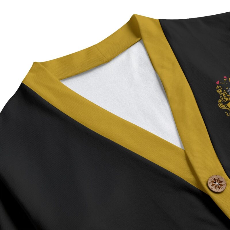 Alpha Phi Alpha All-Over Print Unisex V-neck Knitted Fleece Cardigan With Button Closure - Image 3