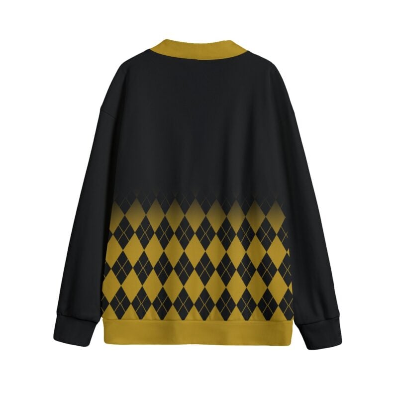 Alpha Phi Alpha All-Over Print Unisex V-neck Knitted Fleece Cardigan With Button Closure - Image 2
