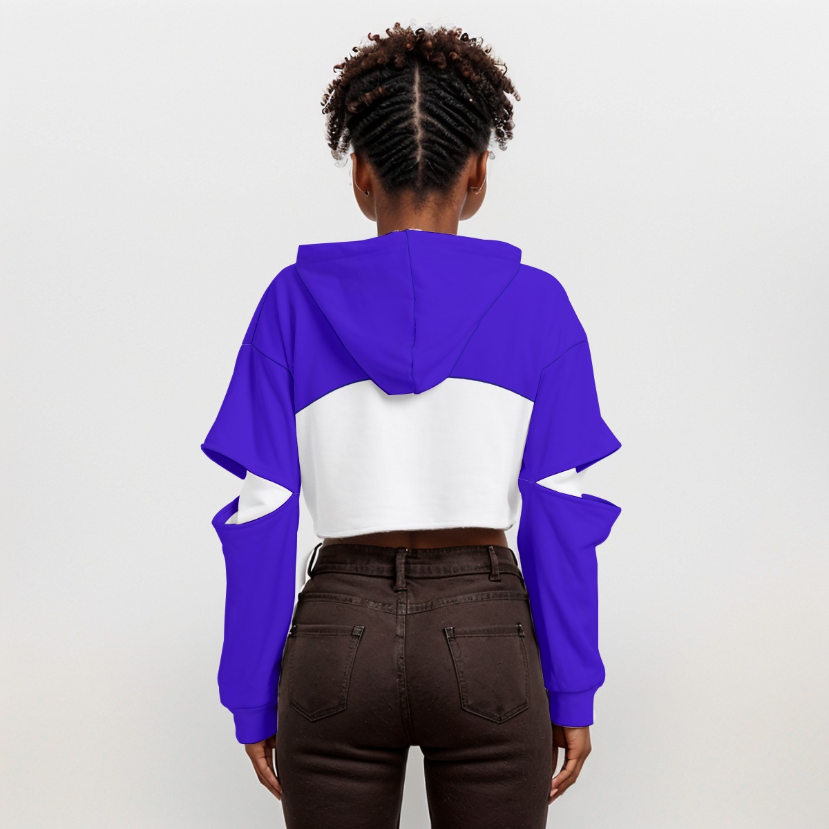 Zeta Phi Beta Heavy Fleece Hoodie With Hollow Out Sleeve - Image 4