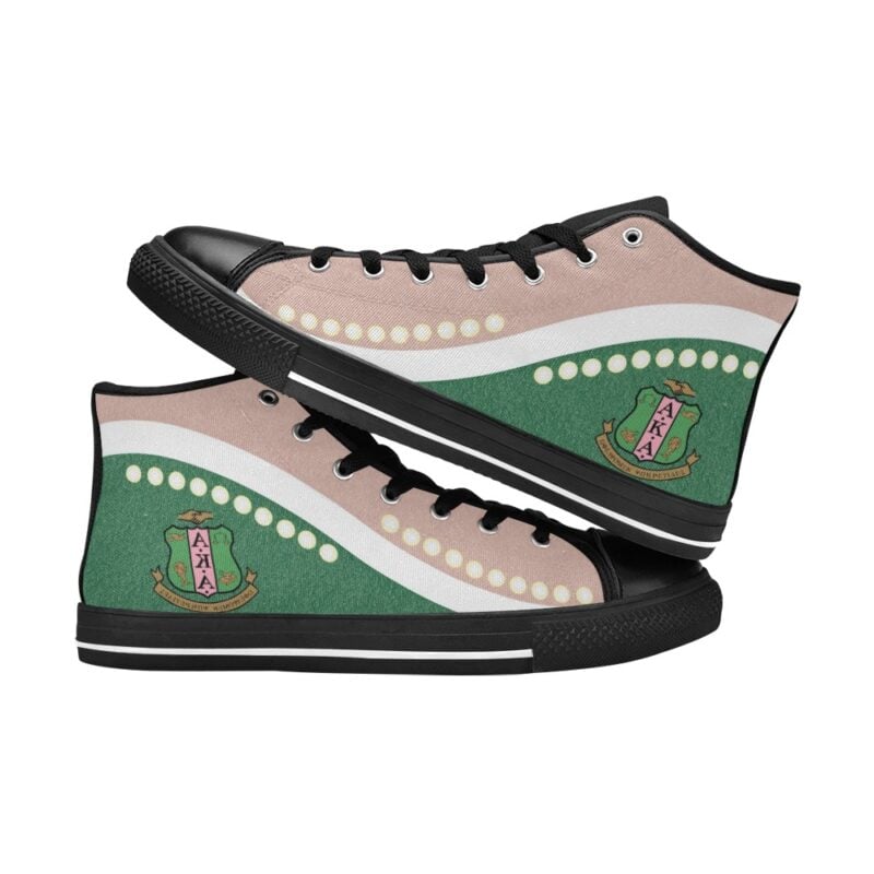 Alpha Kappa Alpha Pearls High-top Sneakers - Image 6
