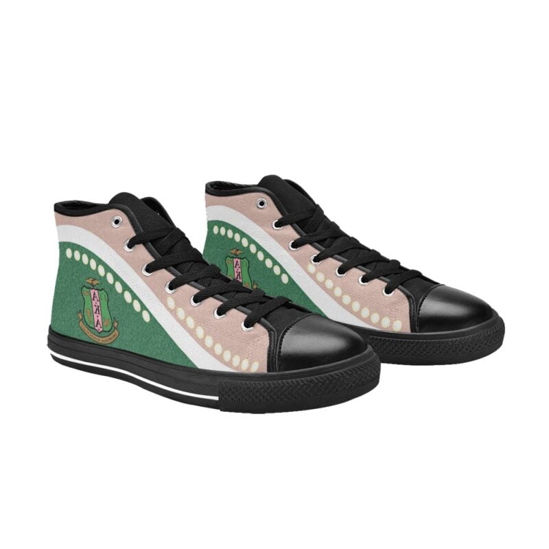 Alpha Kappa Alpha Pearls High-top Sneakers - Image 5