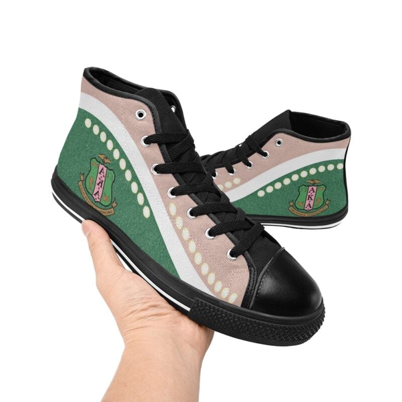Alpha Kappa Alpha Pearls High-top Sneakers - Image 7