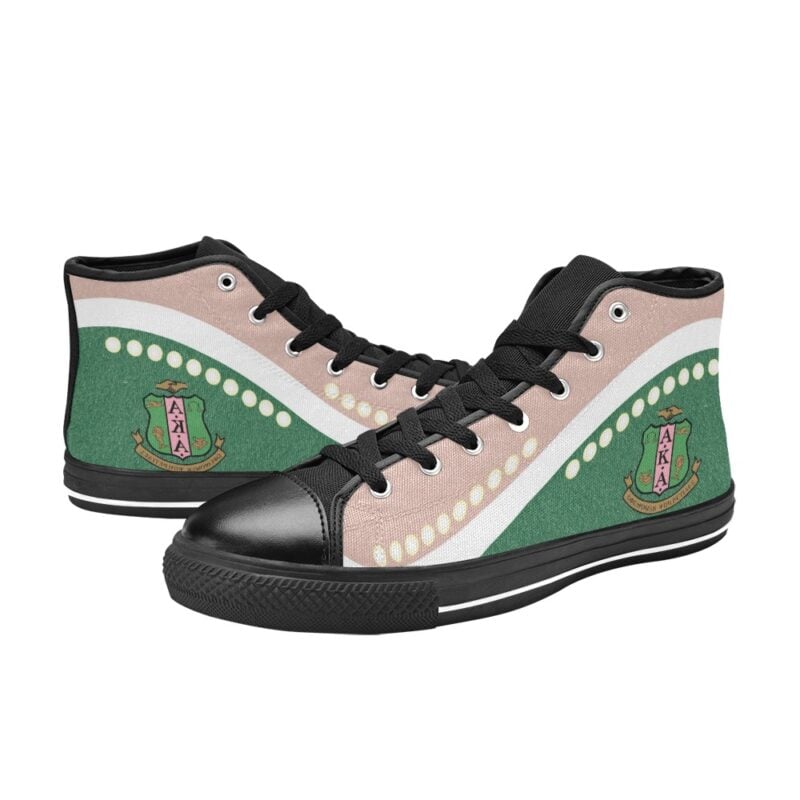 Alpha Kappa Alpha Pearls High-top Sneakers - Image 4