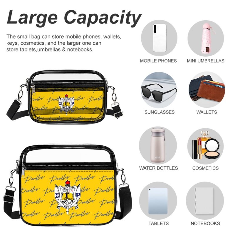 Sigma Gamma Rho two piece set transparent Satchel - Image 5