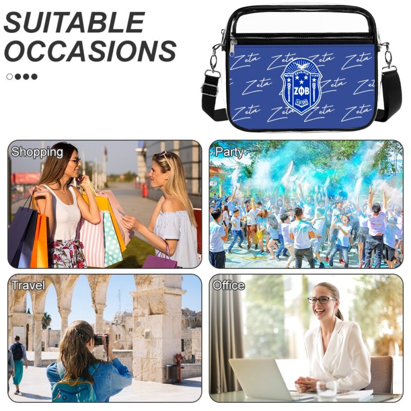 Zeta Phi Beta two piece set transparent Satchel - Image 4