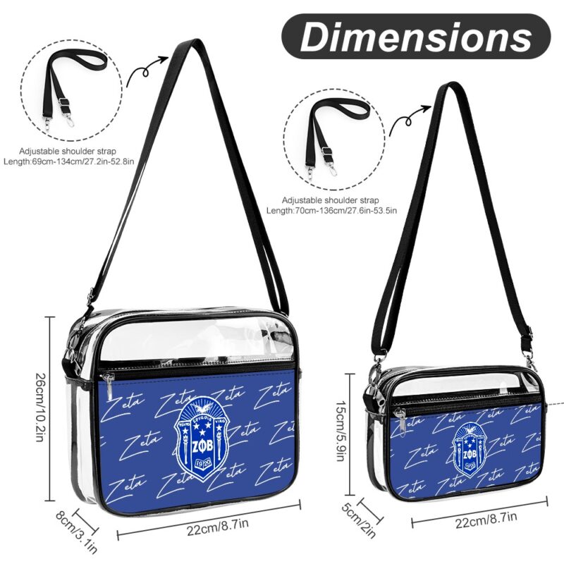 Zeta Phi Beta two piece set transparent Satchel - Image 8