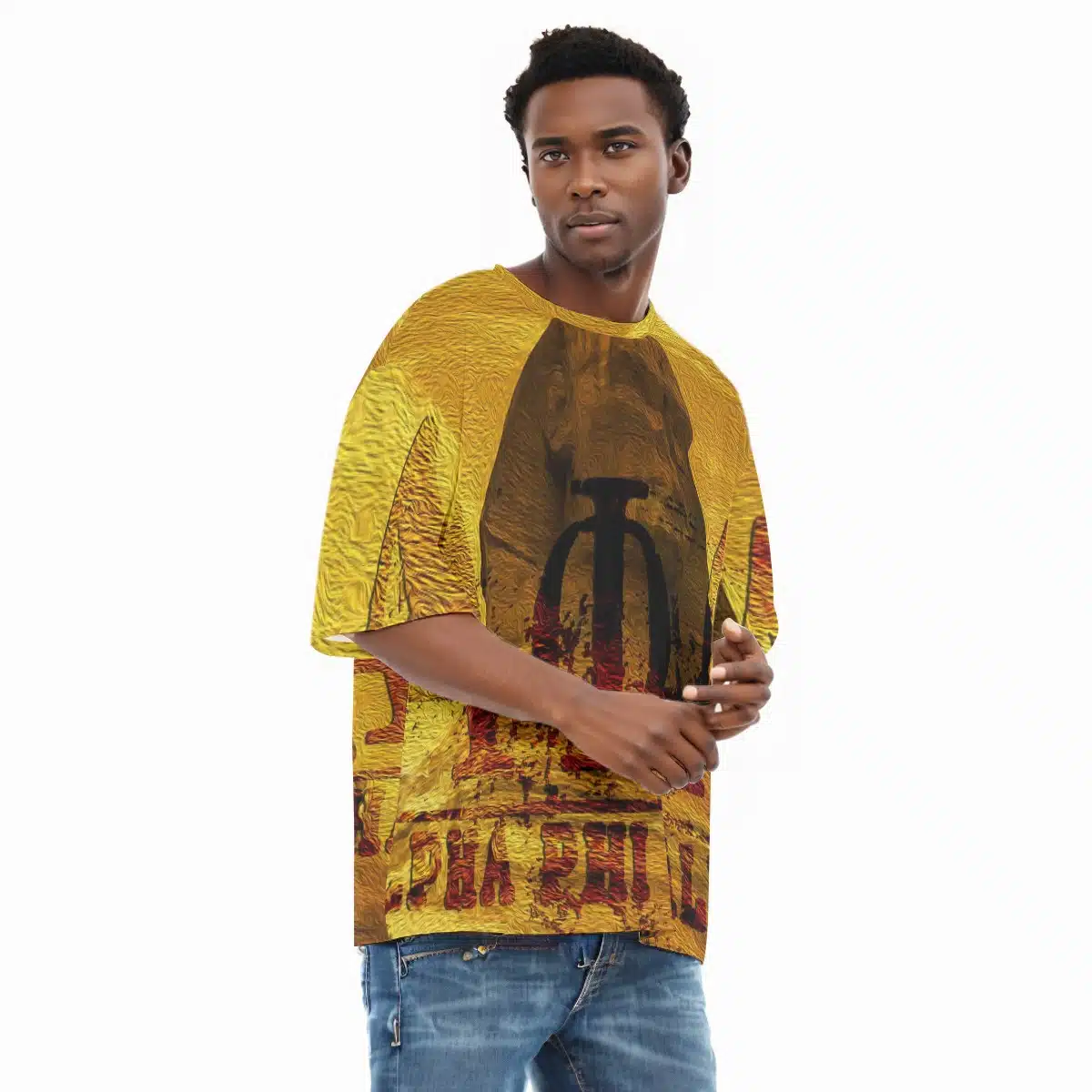 Alpha Phi Alpha Drop Shoulder T-shirt With Short Sleeve - Image 2