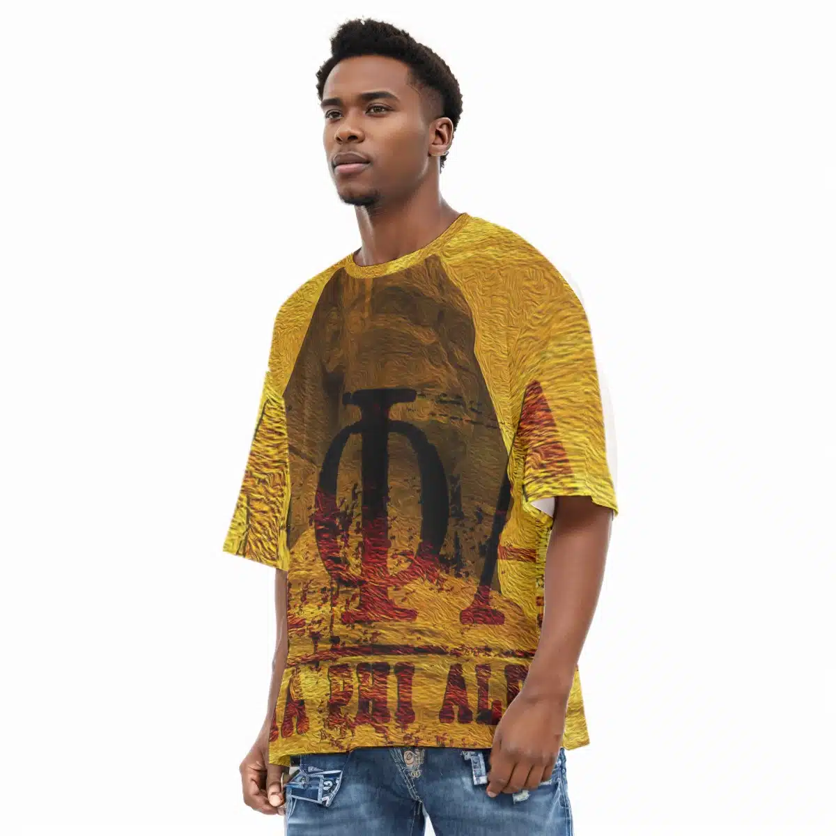 Alpha Phi Alpha Drop Shoulder T-shirt With Short Sleeve - Image 3