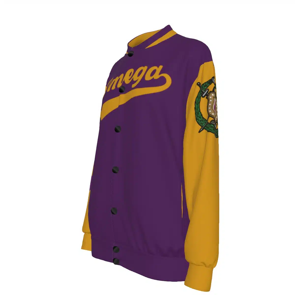 Omega Psi Phi Varsity Baseball Jacket - Image 4