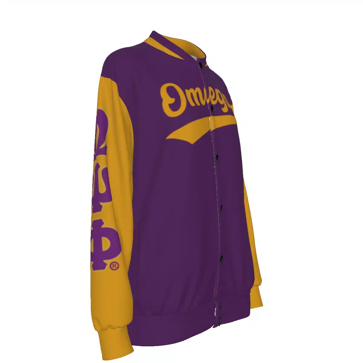 Omega Psi Phi Varsity Baseball Jacket - Image 3