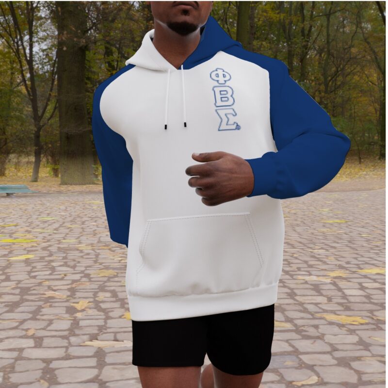 Phi Beta Sigma Triple Tone Heavy Fleece Raglan Hoodie - Image 2