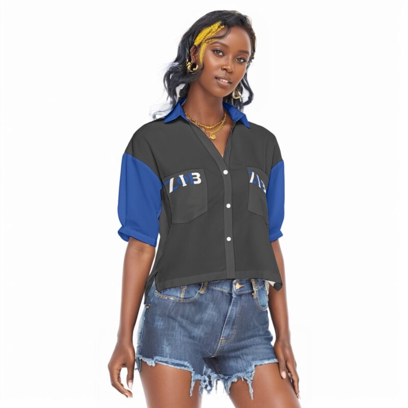 Zeta Phi Beta Overlaps Women's V-neck Shirts - Image 2