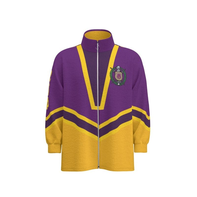 Omega Psi Phi Stand Collar Zipped Jacket - Image 2