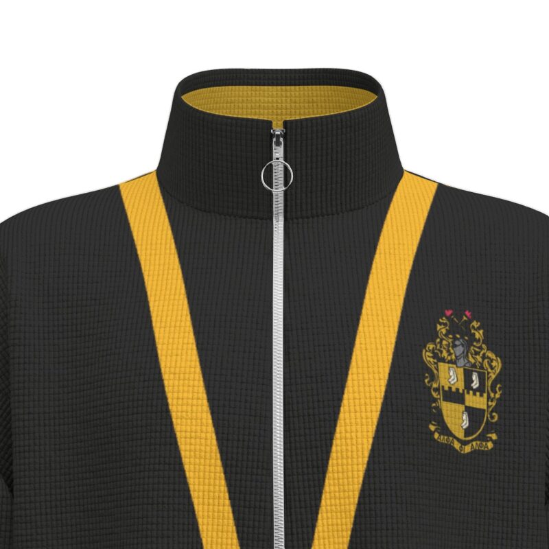 Alpha Phi Alpha Stand Collar Zipped Jacket - Image 6
