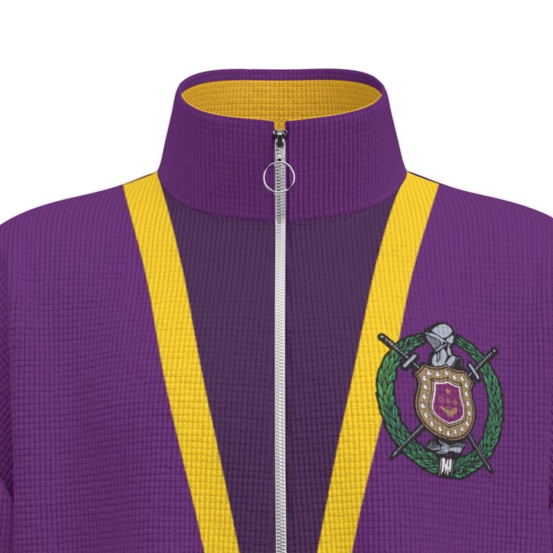 Omega Psi Phi Stand Collar Zipped Jacket - Image 6