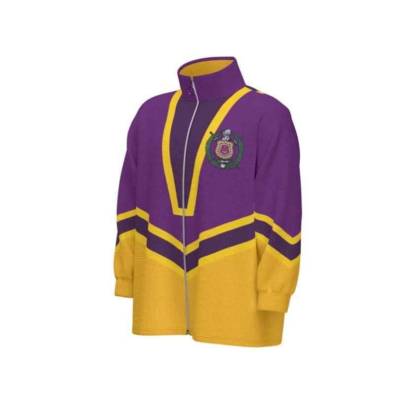 Omega Psi Phi Stand Collar Zipped Jacket - Image 3