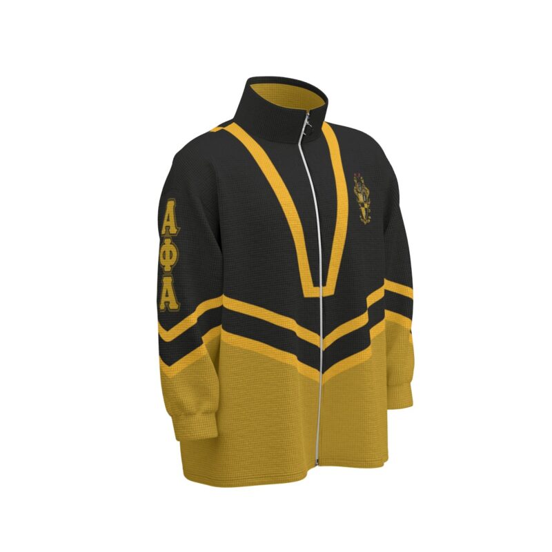 Alpha Phi Alpha Stand Collar Zipped Jacket - Image 4