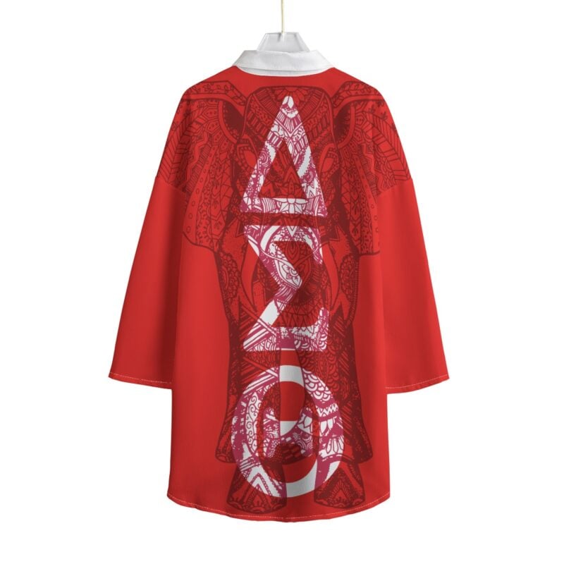Delta Sigma Theta Chiffon Shirt With Elbow Sleeve - Image 2