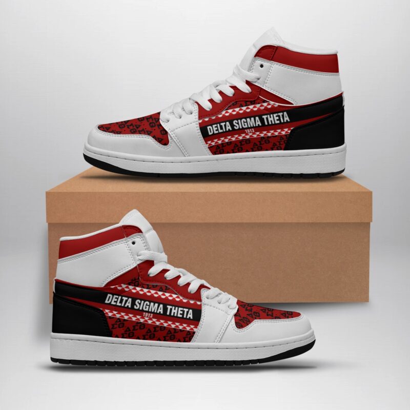Delta Sigma Theta DJays Leather Stitching Shoes - Image 2