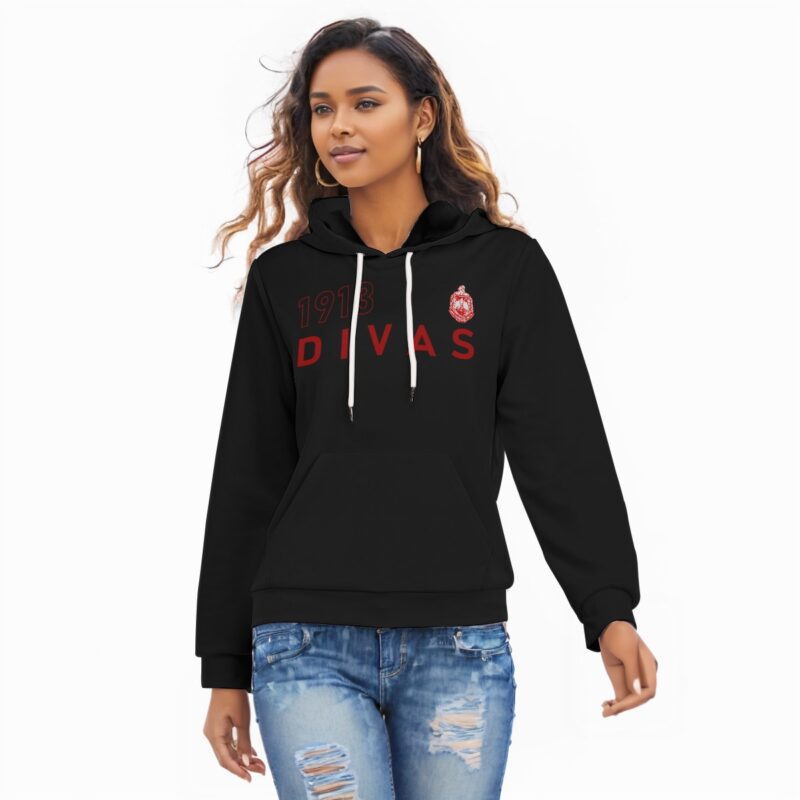 Delta Sigma Theta Year Outline Slim Pullover Hoodie