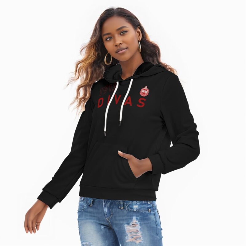 Delta Sigma Theta Year Outline Slim Pullover Hoodie - Image 3