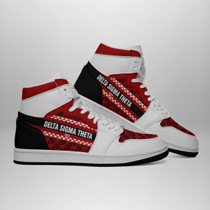 Delta Sigma Theta DJays Leather Stitching Shoes - Image 3