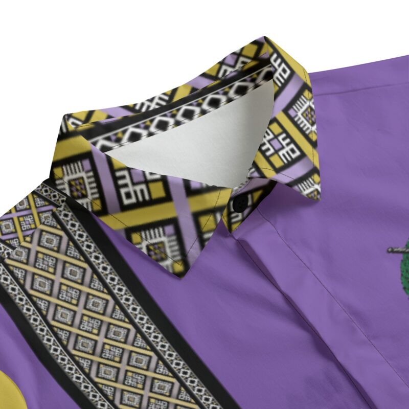 Omega Psi Phi Lapel Collar Shirt With Concealed Placket - Image 3