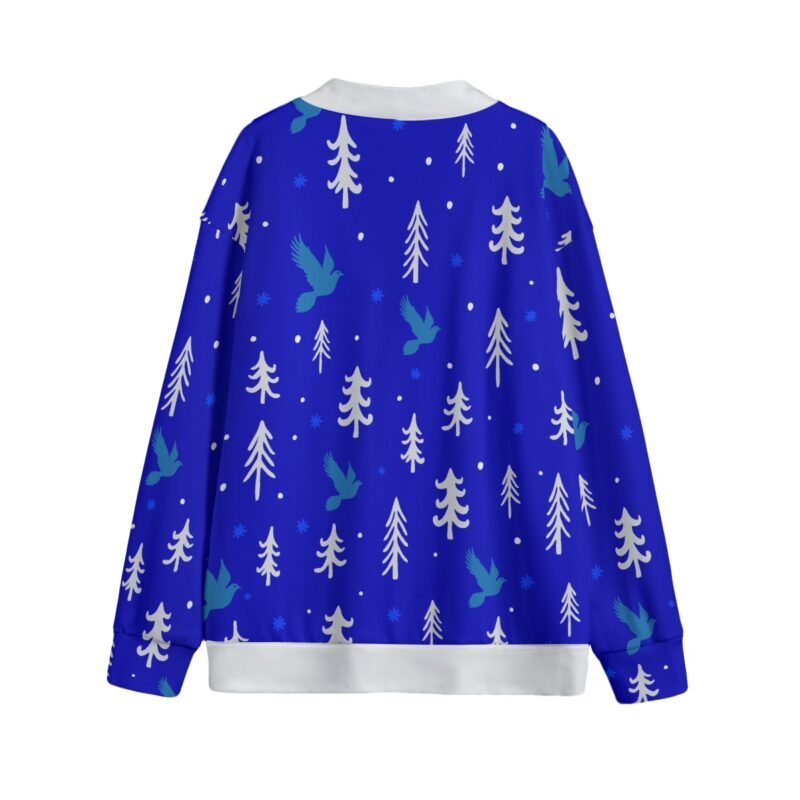 Zeta Phi Beta V-neck Knitted Fleece Cardigan With Button Closure - Image 2