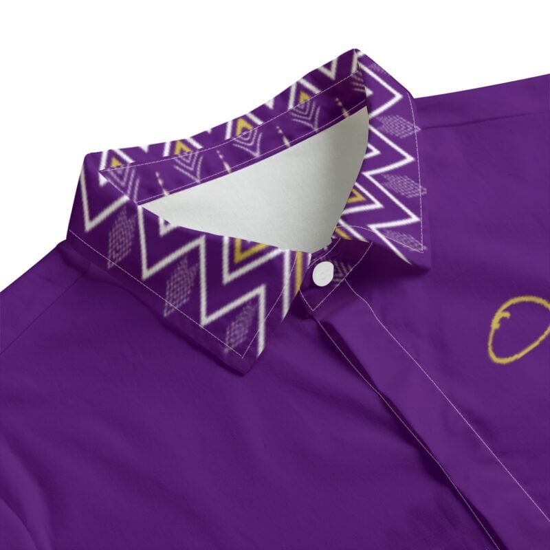 Omega Psi Phi Lapel Collar Shirt With Concealed Placket - Image 3