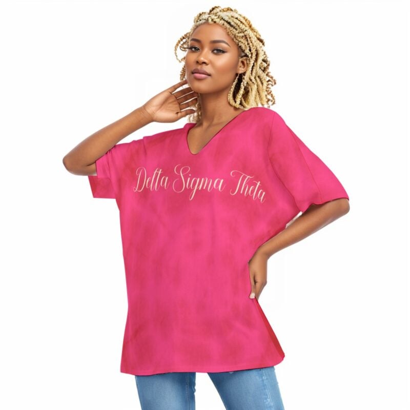 Delta Sigma Theta Bat Sleeves Blouse - Image 3