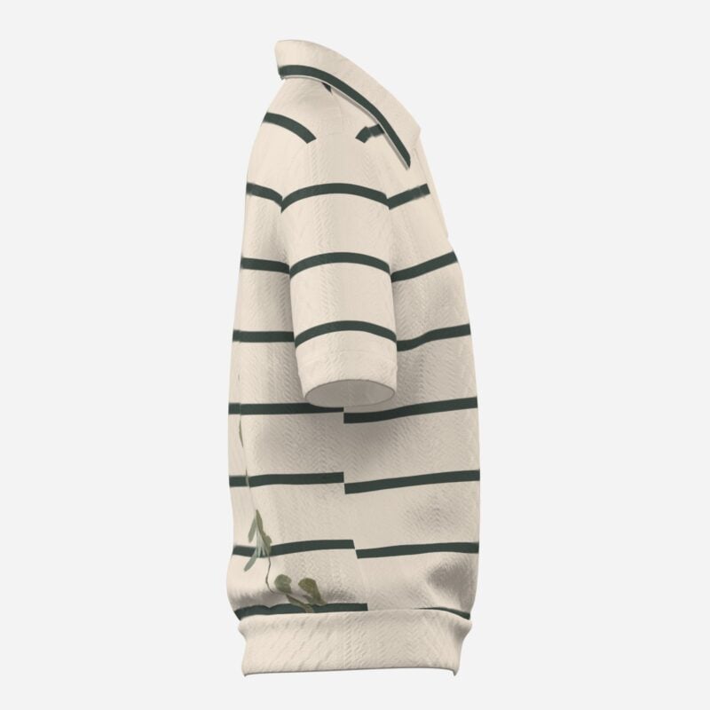 Alpha Kappa Alpha Pink & Green Ivy Striped Polo - Image 5