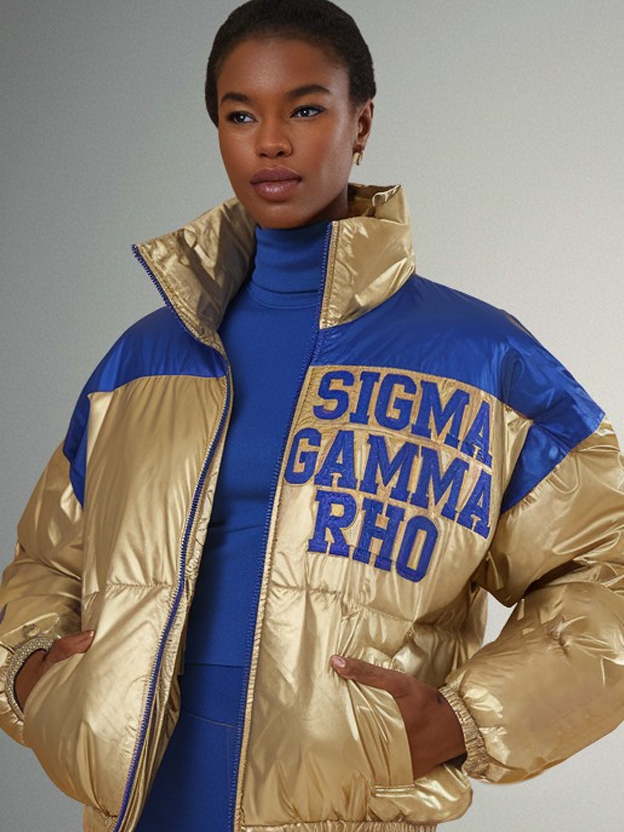 Sigma Gamma Rho Poodle Royale Puffer Jacket
