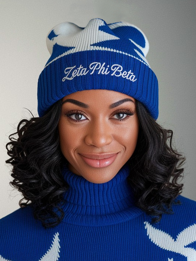 Zeta Phi Beta Heritage Elegance Knit Beanie - Image 2