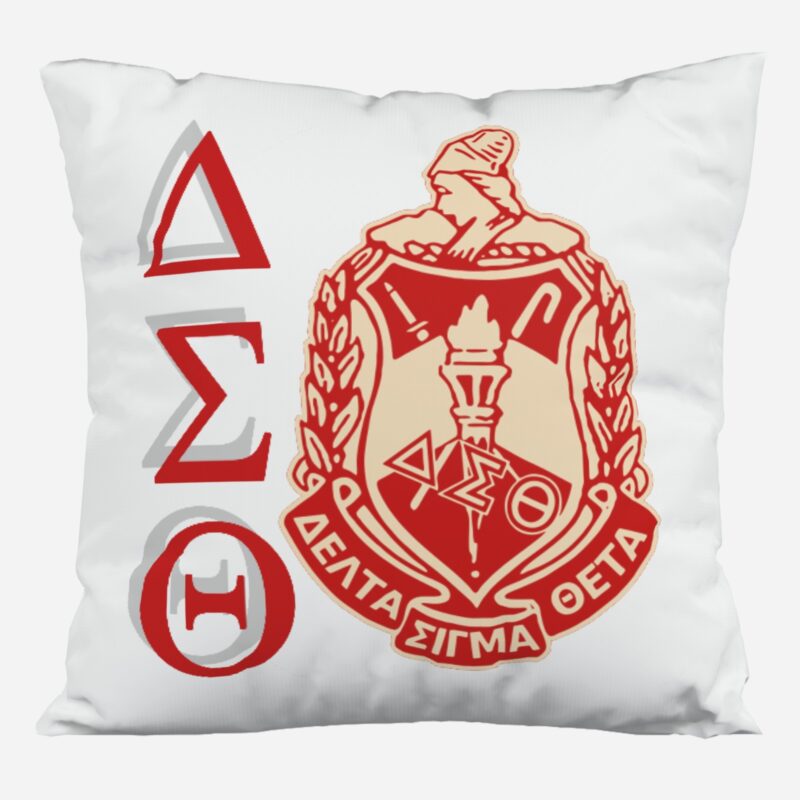 Delta Sigma Theta Symbols Pillow Cover
