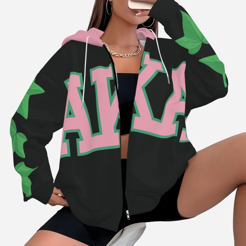 Alpha Kappa Alpha Ivy Zip-Up Hoodie - Image 3