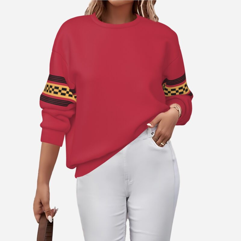 Delta Sigma Theta Kente Crew Neck Sweater - Image 3