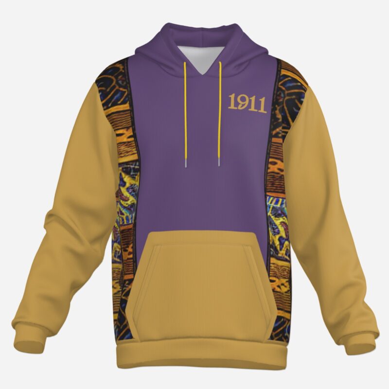 Omega Psi Phi African Patchwork Hoodie - Image 3