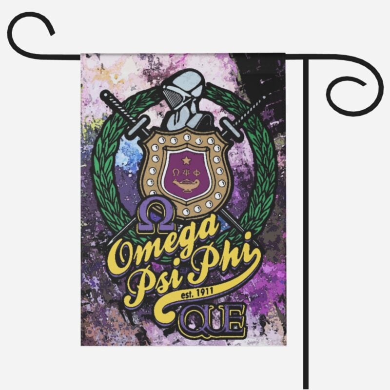 Omega Psi Phi Fraternity Flag - Image 2
