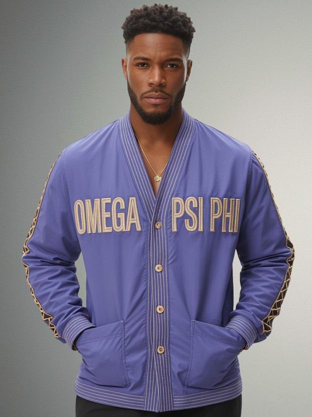 Omega Psi Phi Royal Heritage Light Cardigan