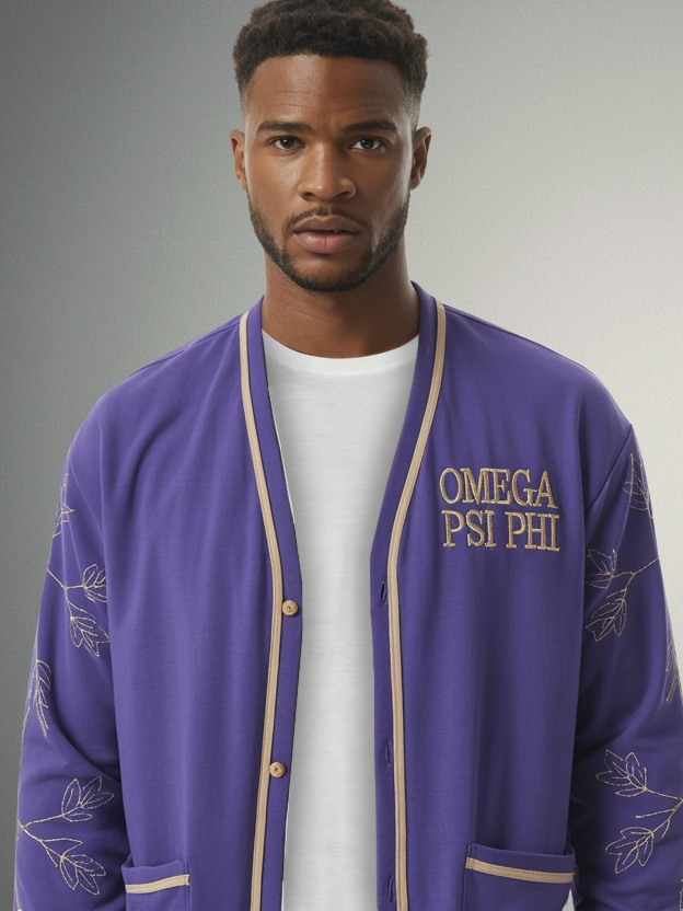 Omega Psi Phi Heritage Horizon Knit Cardigan
