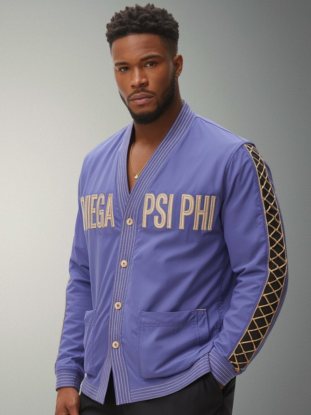 Omega Psi Phi Royal Heritage Light Cardigan - Image 2