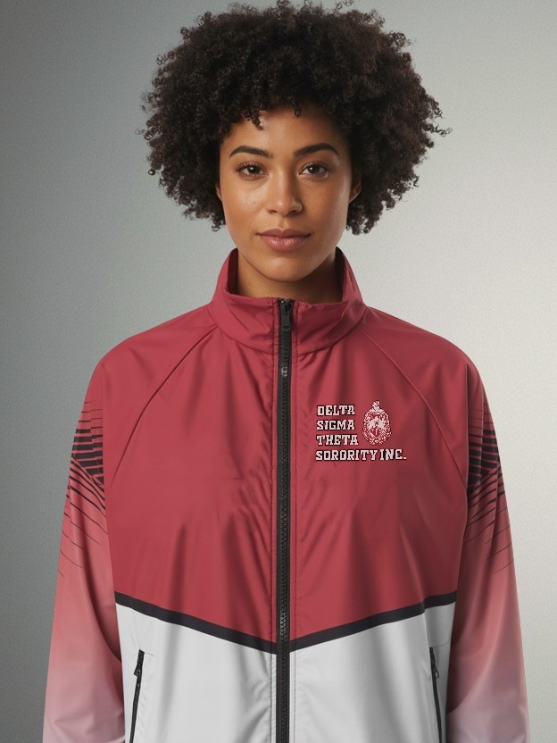 Delta Sigma Theta Crimson Horizon Performance Windbreaker