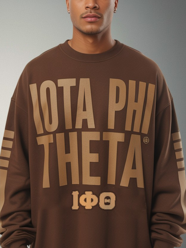 Iota Phi Theta Iconic Block Emblem Crewneck Sweatshirt - Image 2