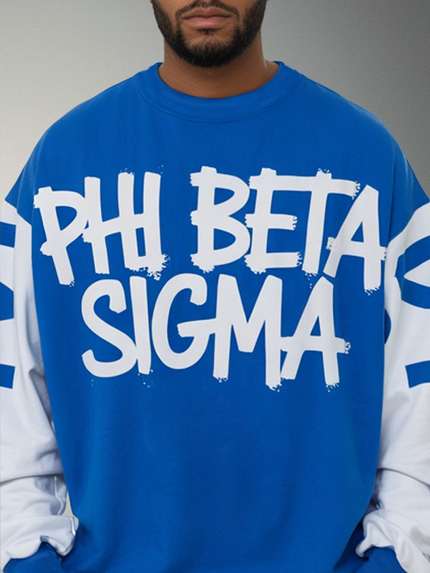 Phi Beta Sigma Street Sigma Varsity Crewneck Sweatshirt - Image 2