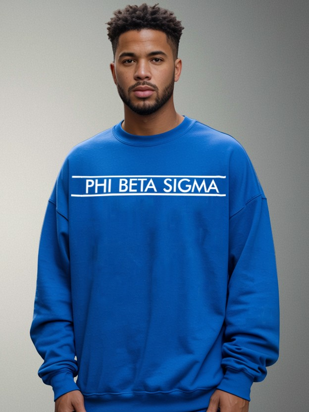 Phi Beta Sigma Classic Sigma Minimalist Crewneck Sweatshirt - Image 2