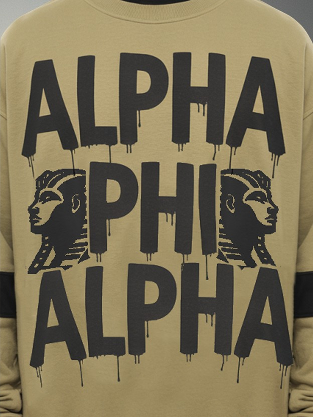 Alpha Phi Alpha Pharaoh Drip Streetwear Crewneck Sweatshirt - Image 2