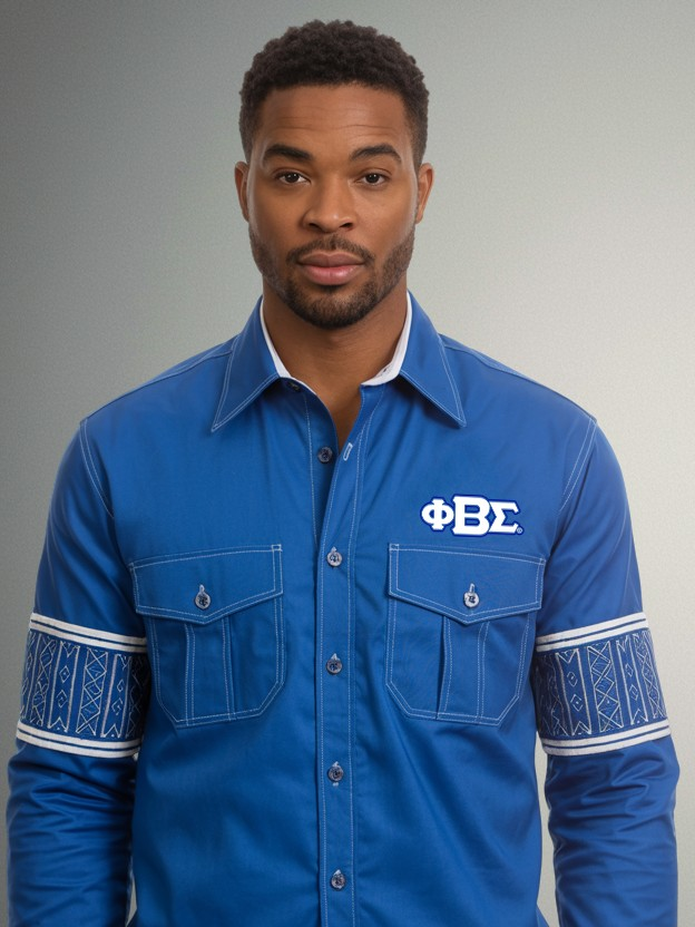 Phi Beta Sigma Dove Classic Long-Sleeve Button-Up Shirt