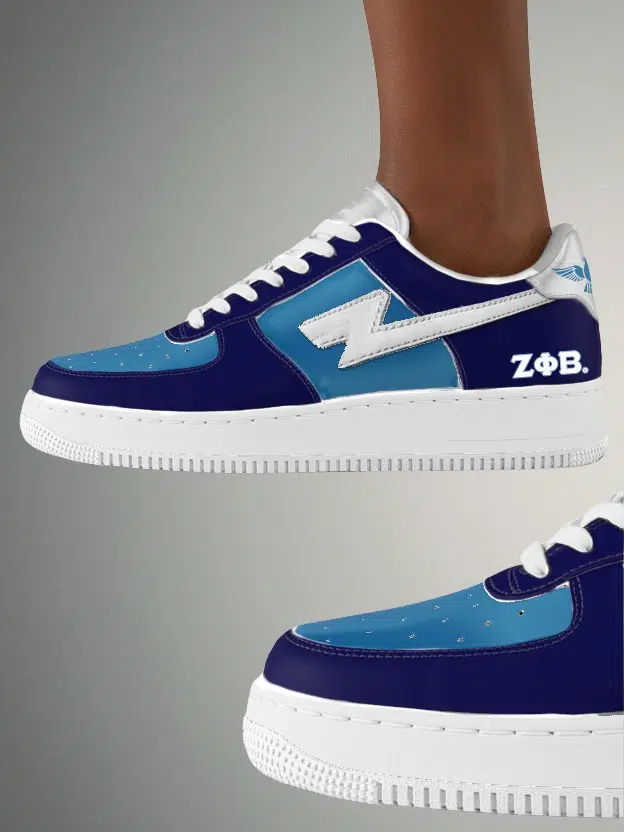 Zeta Phi Beta Blue Reign Classic Street Sneakers