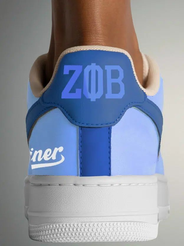 Zeta Phi Beta Blue & White Royal Step Street Sneakers