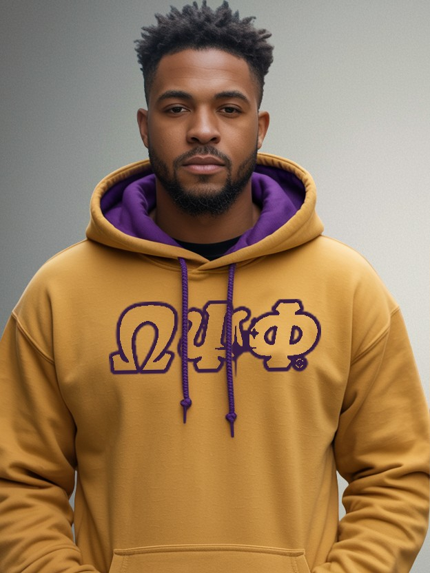 Omega Psi Phi Bold Wordmark Premium Hoodie